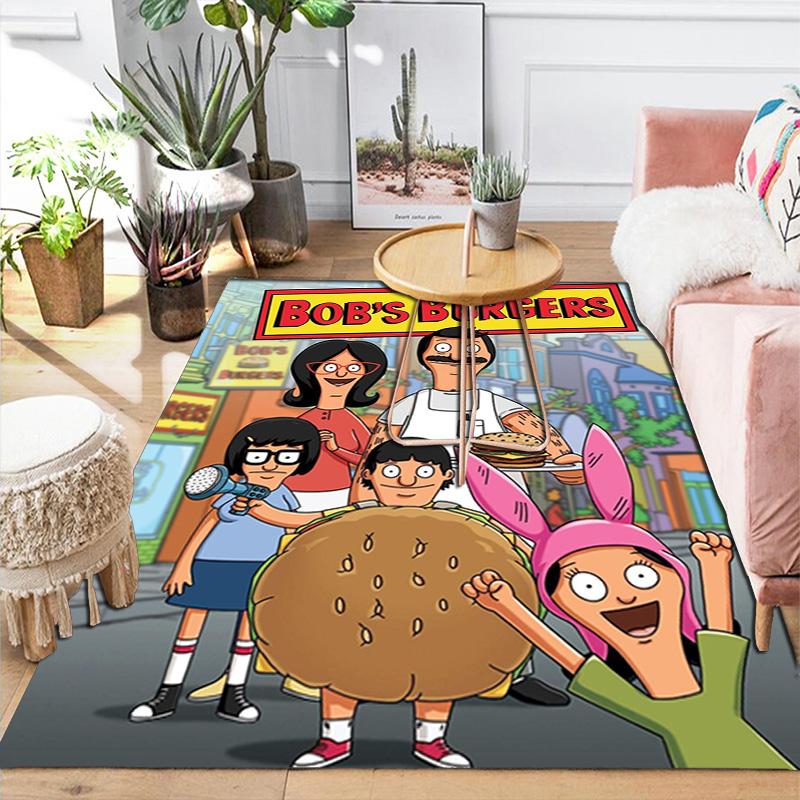 Bob's Burgers Rug Floor Mat for Living Room or Bedroom Soft and Comfortable Carpet a Gift for Birthday and Holiday.