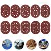 Lot de 100 disques abrasifs ronds à huit trous, 5 pouces (125 mm), grain 40-600, auto-agrippants, pour polissage