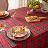 Red And Green Plaid Tablecloth Cotton And Linen Art Table Cloth Christmas Party Decorative Cloth Rectangular Tablecloth Cover Cloth