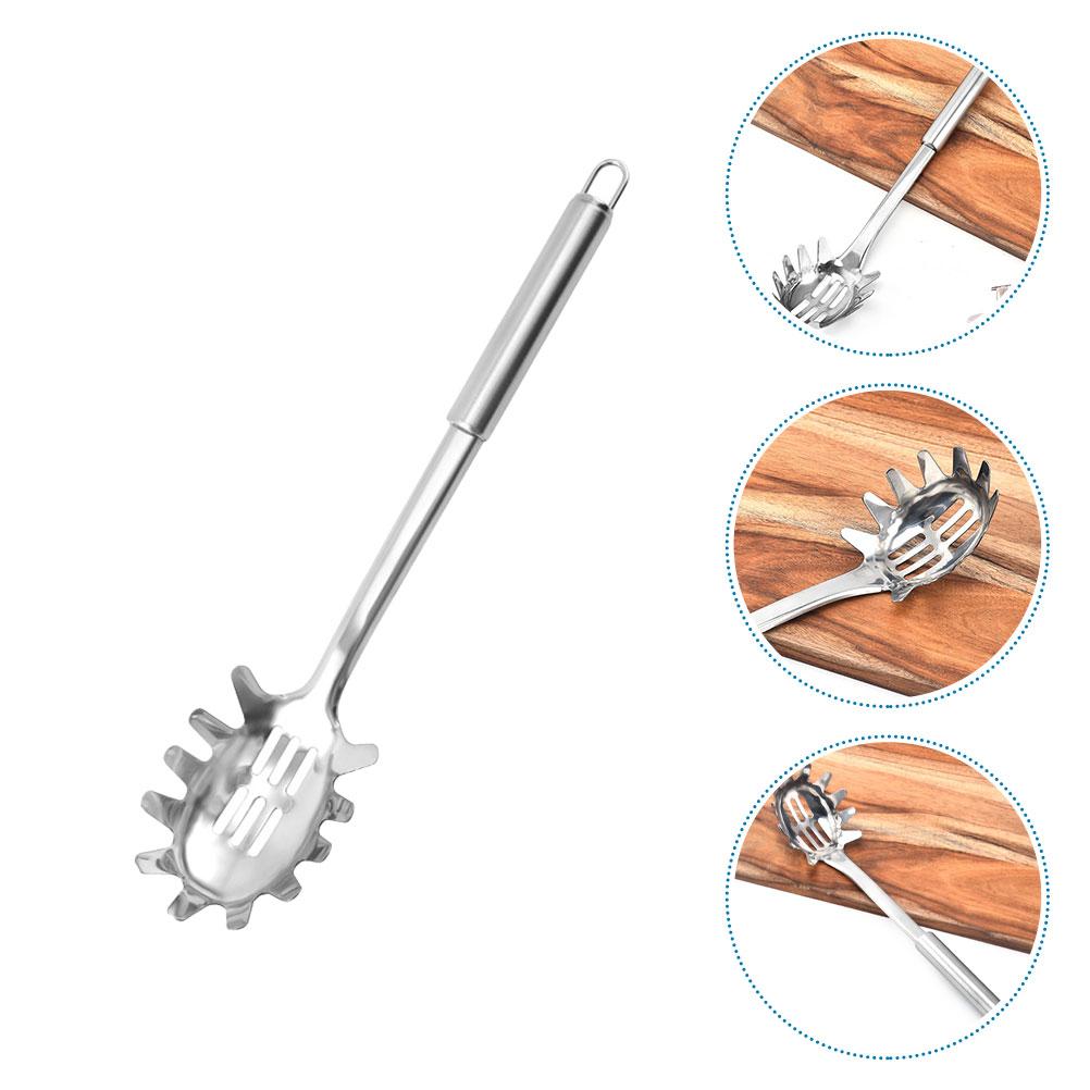 Portable Spaghetti Spoon Noodle Kitchen Gear Stainless Utensils Steel Pasta Server