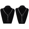 Long Heart-shaped Necklace Stainless Steel O-ring Clavicle Chain Cuban Link Necklace  Party Wear