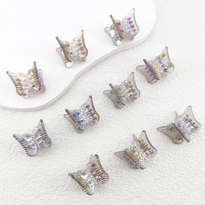 10pcs Ins Mini Butterfly Hair Claw Clips Colorful Trendy Cute Small Clips Multicolor Girls Hair Clips Hairpin Hair Accessories