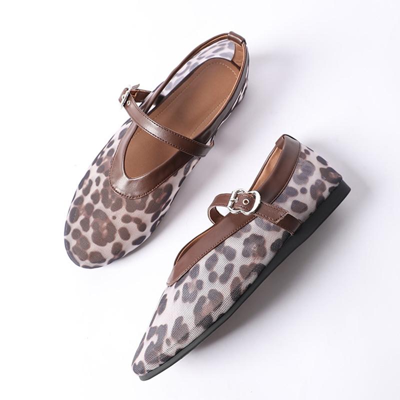 

Модные сексуальные леопардовые кружевные балетки женские с круглым носком кожаные с ремешком на щиколотке туфли мэри джейн на плоском каблуке летние сетчатые мокасины женские кружевные лоферы 38 леопардовый