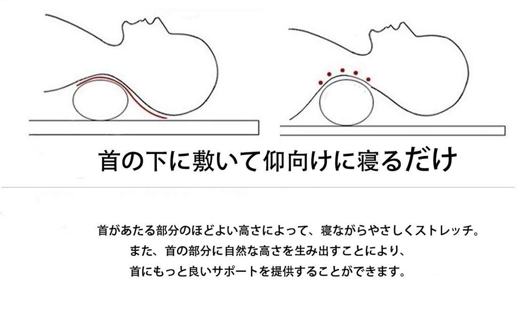 Cylindrical Cushion, Firm Pillow for Back Sleeping, Straight Neck Support, Cylindrical Pillow, Neck Fit Pillow, Approximately 10cm Round X 52cm,