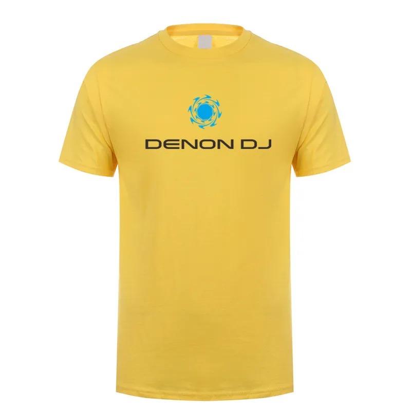 Denon Dj T Shirt Summer Men Cotton O-neck Short Sleeve Player Media T-shirts Man Tops LH-303