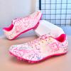 Hot Sale Pink Speed Athletics Sneaker Professional Men's Track Spikes Shoes Breathable Running Nails Training Shoes Woman 2025