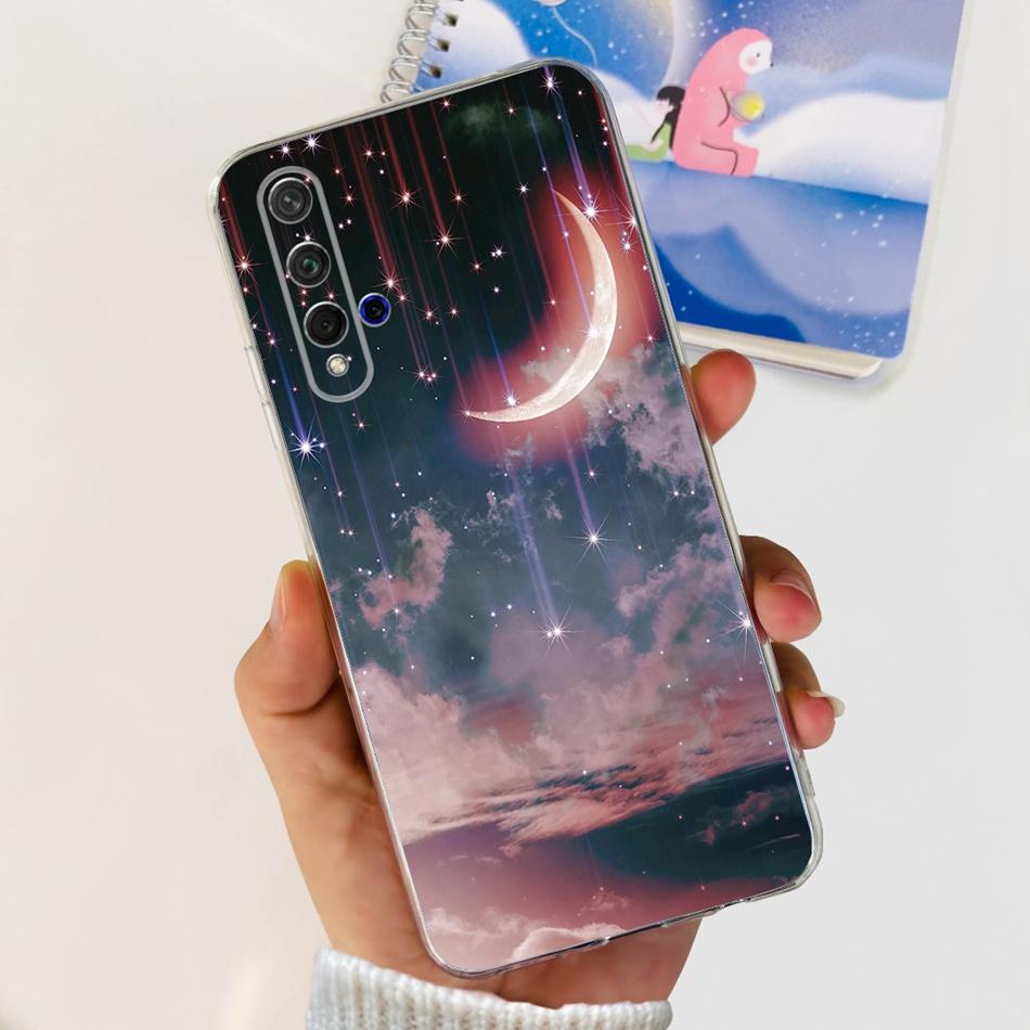 For Huawei Nova 5T Phone Case Nova5T YAL-L21 YAL-L61 YAL-L71 Elegant Printing Soft Silicone Clear TPU Slim Cases
