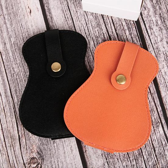 Faux Leather Guitar Picks Holder 18 Slots Plectrums Storage Bag for Men Women Guitar Design Pick Organizer Case for Players Lovers Teacher