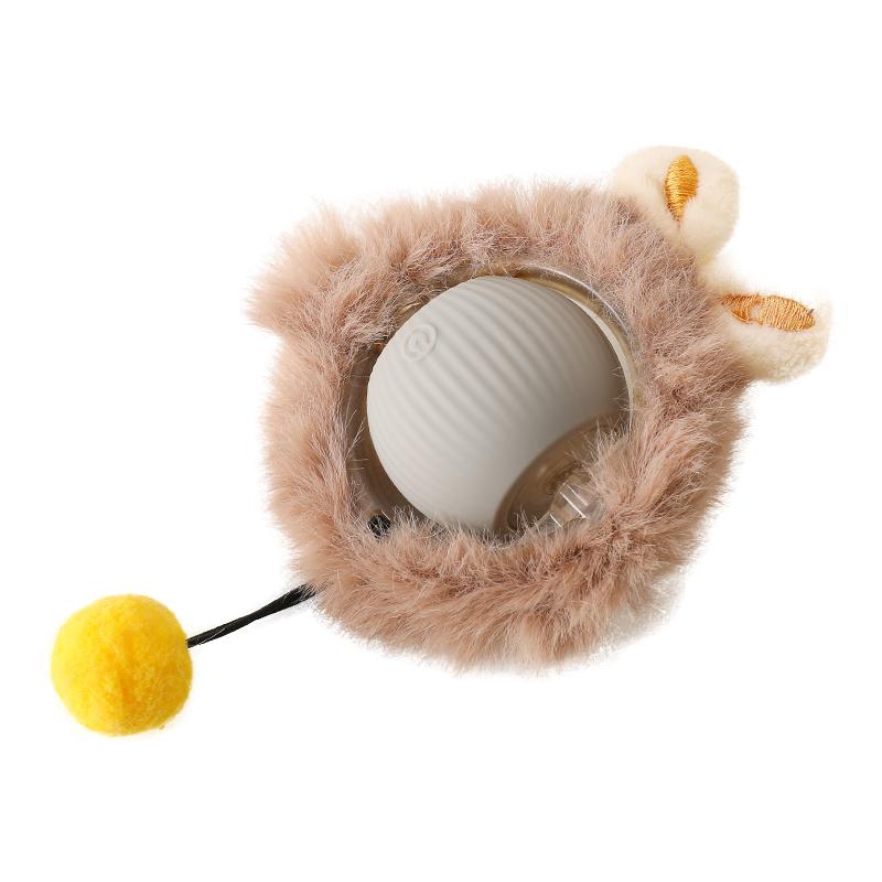 Smart Interactive Cat Toys Ball Fast Rolling In Pouch Hide and Seek Kitten Toy Motion Activated Interactive Cat Toy for Indoor