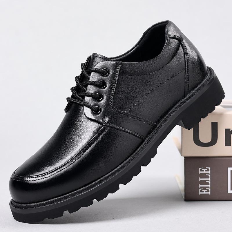 Casual leather shoes men's low-top first-layer cowhide breathable sandals business dress hollow cool leather shoes men