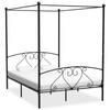 Day and Night - Day and Night Canopy Bed Frame Without Mattress Black Metal 160x200 Cm