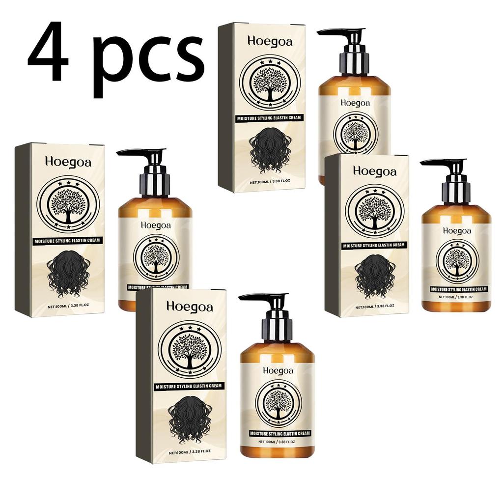 Hoegoa Morocco Curl Feuchtigkeitsspendende Elastische Creme - Kreiert weiche, voluminöse und elastische Locken, Lockenformung und Feuchtigkeitspflege, 100ml