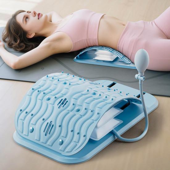 Alongador de Costas Ajustável Dispositivo de Tração Lombar Alívio da Dor Prancha Ergonômica para a Coluna com Pontos de Acupressão Massageador de Costas