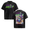 T-shirt Vintage Lavata Rapper Feid Ferxxo Tour 2026 Abbigliamento Uomo Moda High Street T-shirt Leggera e Traspirante per Outfit Estivi Freschi