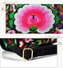 Ethnic Embroidered Drum-Shape Tote & Crossbody Canvas Bag