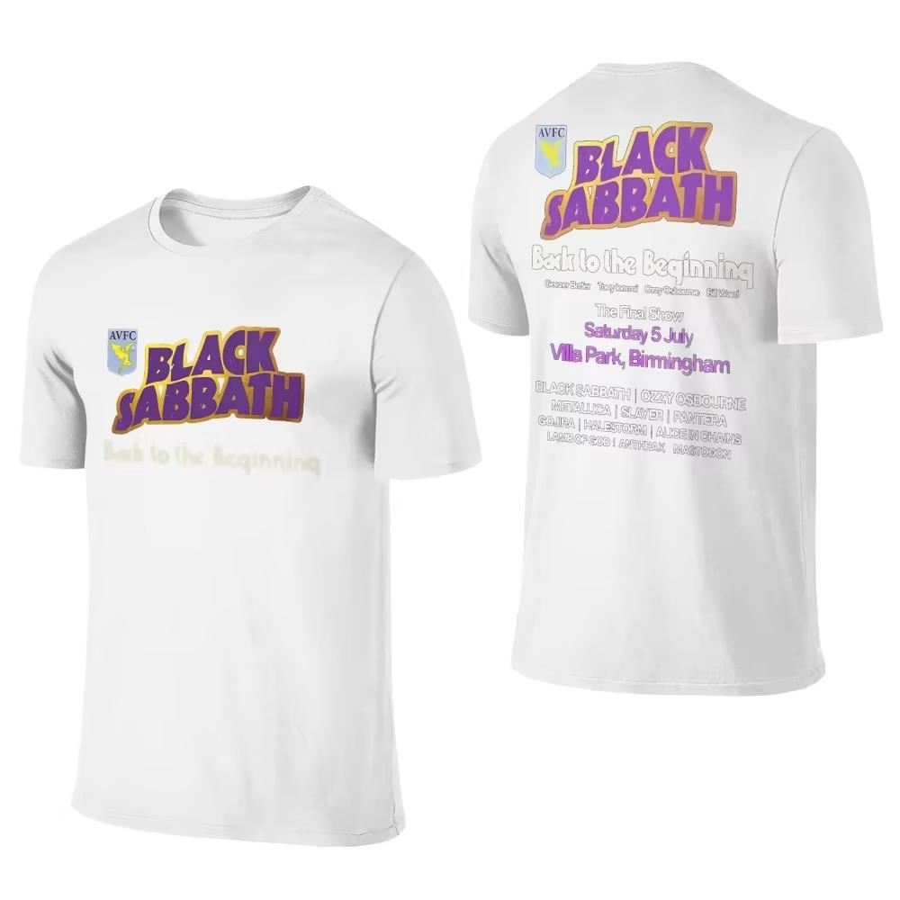 Black Sabbath Aston Villa Back The Beginning Футболки Мужские Женские Хлопок Смешная Футболка Круглый Вырез Футболка с Коротким Рукавом Одежда S