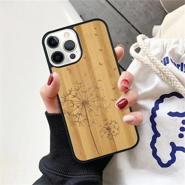 Bamboo Wooden ANIMALS Phone Case Cover For iPhone 17 Air 15 16e 14 13 12 Pro Max 11 Pro Max Plus Coque Shell