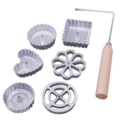 Handle Aluminum Timbale Molds Bunuelos Mold Cookie Bake Mold Swedish Rosette Iron MakerWaffle