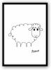 Picasso's Painting of a Sheep, A4 Size, Framed Art Poster, Poster by Aoipro (black Frame (23cm X 31cm))
