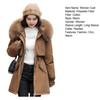 Women's Thicken Fleece Lined Drawstring Parka Windproof Warm Puffer Coat Faux Fur Hooded Down Jacket Winter Outerwear