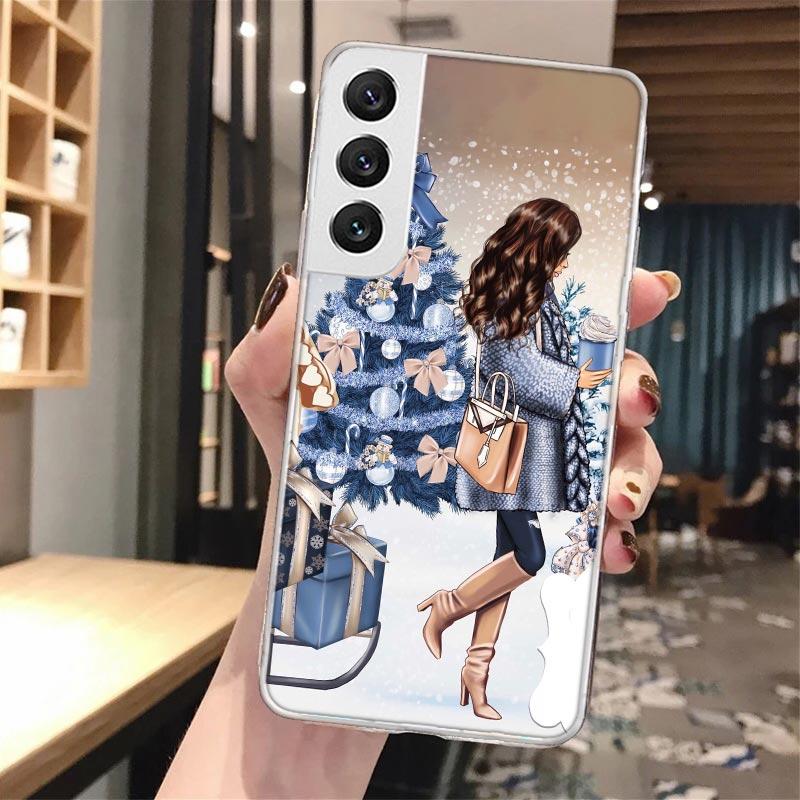 

Christmas Girls Tree Gift Soft Phone Case For Samsung Galaxy M12 M21 M30S M31 M32 Note 20 Ultra 10 Lite 9 8 J4 J6 Plus + M51 M52 Samsung M21
