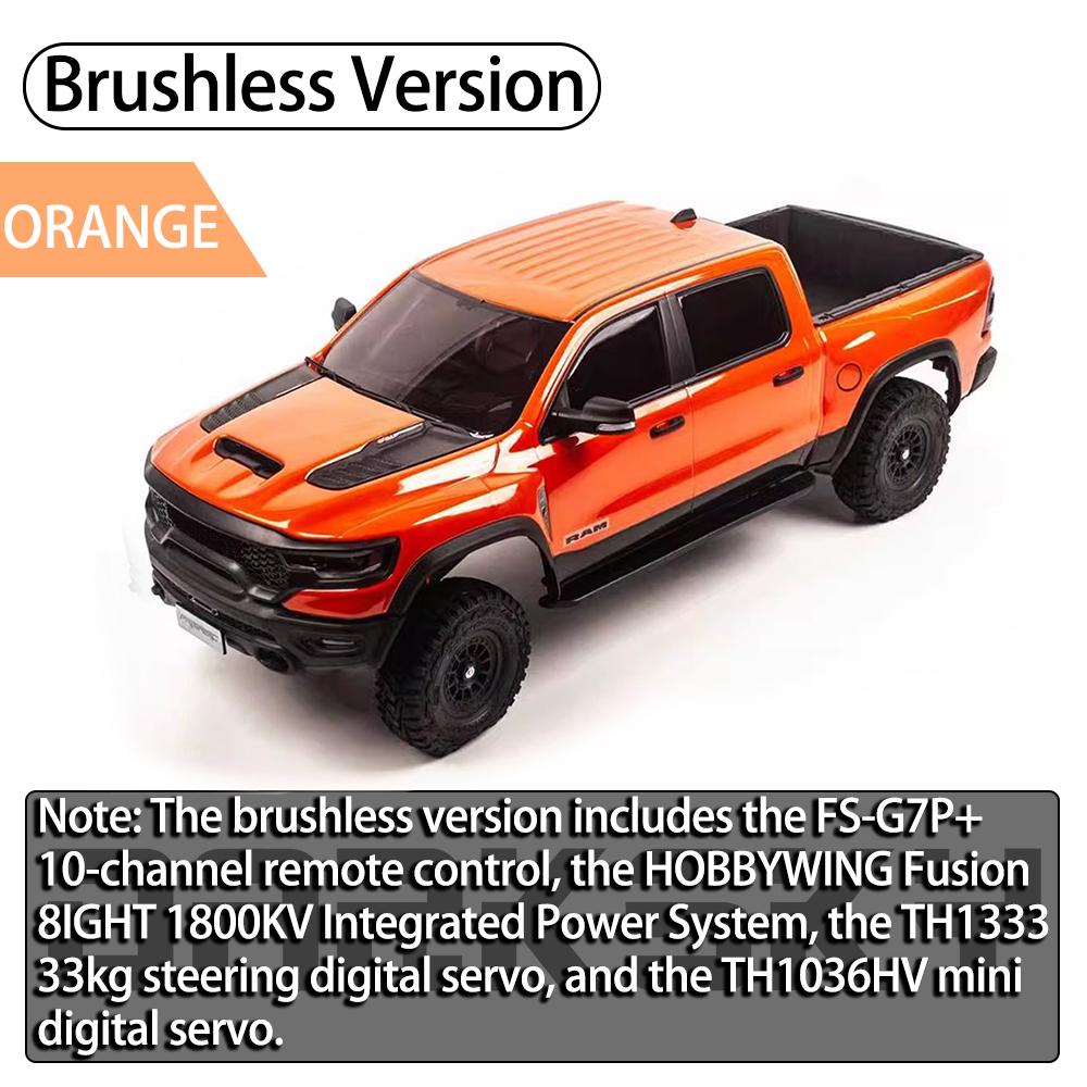 TRACTION HOBBY KM 1500 Pickup Truck 1/8 RC Simulation Electric Remote Control Model Cars Rock Crawler Adult Children's Toys