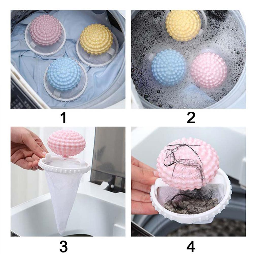 Reusable Hair Lint Catcher Removal Nets Bag Washing Machine Filter Collector Washing Protector Cleaning Laundry Ball Accessories