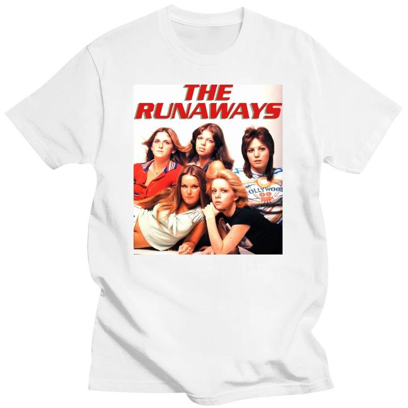 Vtg The Runaways Band Heavy Cotton White Full Size Unisex Shirt BL298 XL