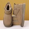 Men's low-top snow boots and fur integrated winter warm thickened men's cotton shoes