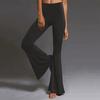 Women's Solid Color Relaxed Sports Casual High-waisted Flared Yoga Pants Long Pants