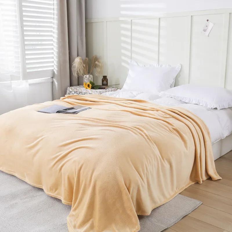 Bedding Winter Blanket Luxury Bed Blanket Anti-Static Fuzzy Warm Soft Faux Fur Blanket Microfiber Throw for Bed Sofa