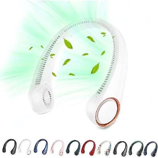 Portable Neck Fan, Hands Free Bladeless, 360° Cooling Personal Fan,Wearable Quiet Fan for Outdoor Indoor, Birthday Gifts for Men Women Mom Dad,