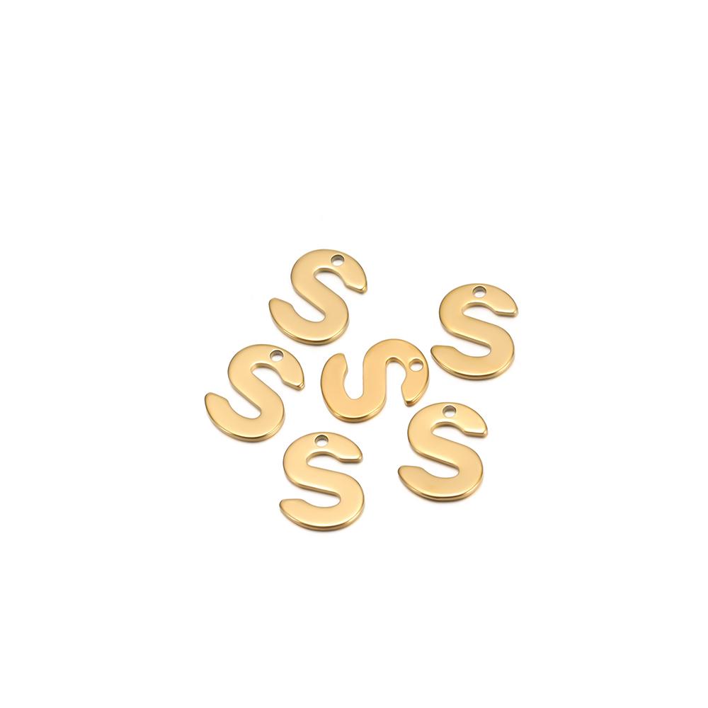 30pcs Stainless Steel Gold Color A-Z 26 Letter Pendant Alphabet Charms Pendant for DIY Jewelry Making Earrings Bracelet Necklace