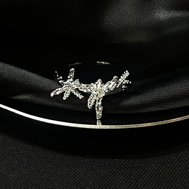 Two-Piece Set, High-End Moonstone Ring, Women'S Open Ring, Niche Design, Plain Ring, Index Finger Ring, French Self-Discipline Ring.