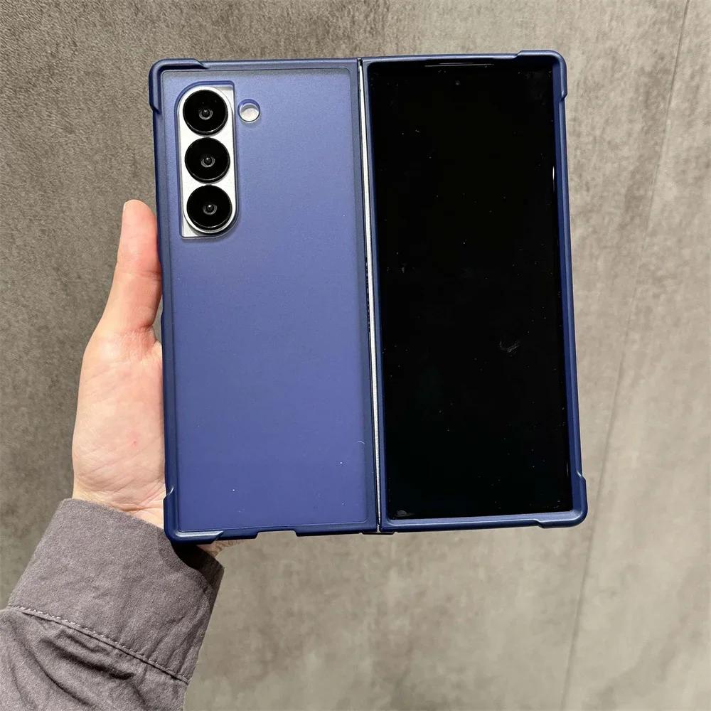 Protective Back Translucent Matte Phone Case For Samsung Galaxy Z Fold 6 5 4 Fold6 Fold5 Fold4 5G Shockproof Cover