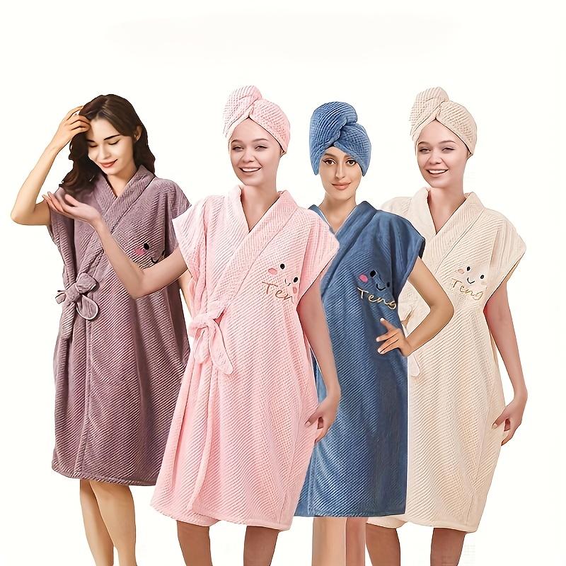 Falda de Baño Oversize, Toalla de Baño Grande, Envoltorio Corporal, Felpa de Coral Engrosada, Suave y Absorbente, Perfecto para Uso en Casa, Viajes, Sauna y Spa, Bata de Baño