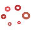 500Pcs Carbon Steel Plated White Zinc Red Insulation Flat Washer Set