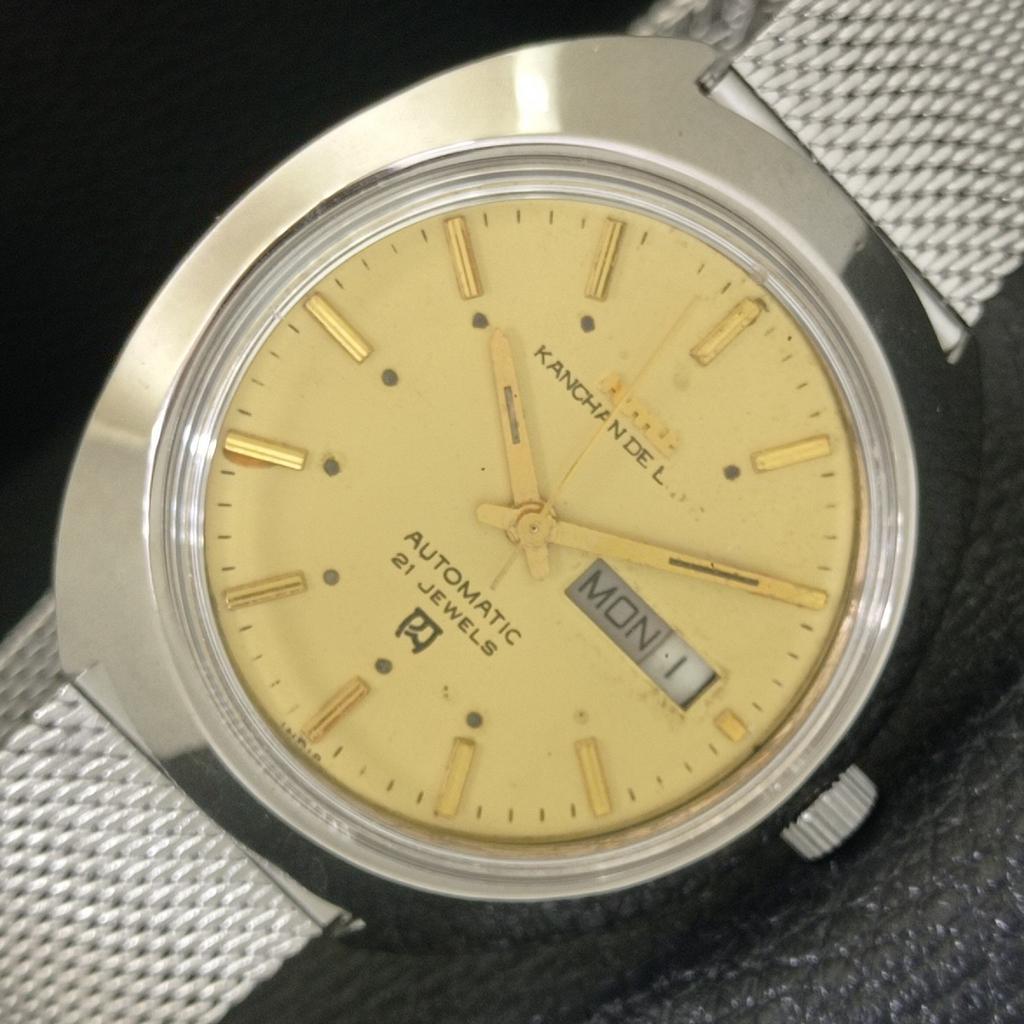 

VINTAGE HMT KANCHAN AUTOMATIC 6501 INDIAN MENS GOLDEN COLOR DIAL WATCH a703267-1 R213a-a703267