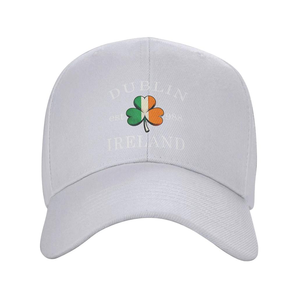 Dublin Ireland Saint Patricks Day Green Shamrock Sun Baseball Cap Summer FeUnisex Unisex Hip Hop Hats High Sports Baseball Caps