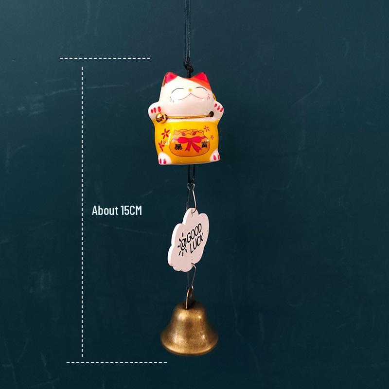 Totoro Ceramic Wind Chime Ornament - Cute Japanese Wall Decor for Girls' Bedroom