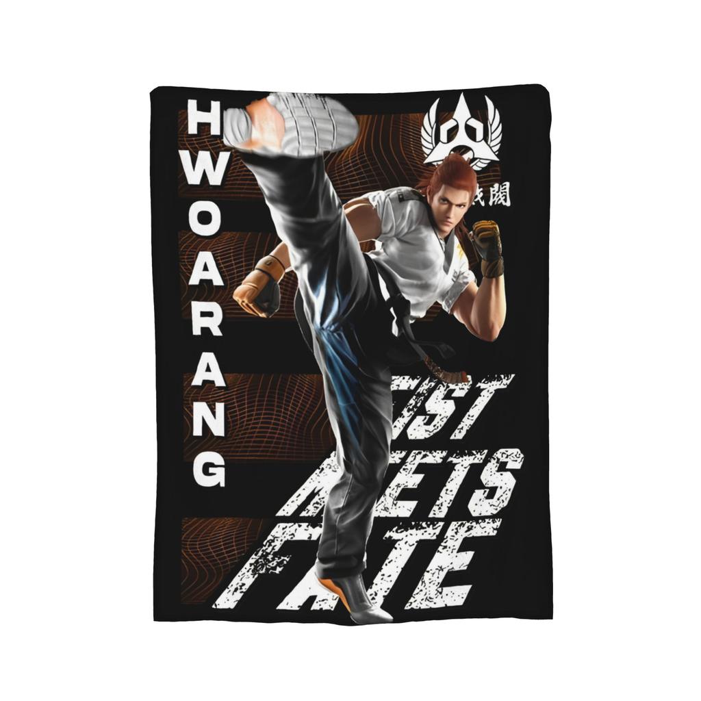 Panda Tekken 8 Gaming Blanket  Flannel Novelty Breathable Throw Blankets for Bedspread Autumn/Winter,