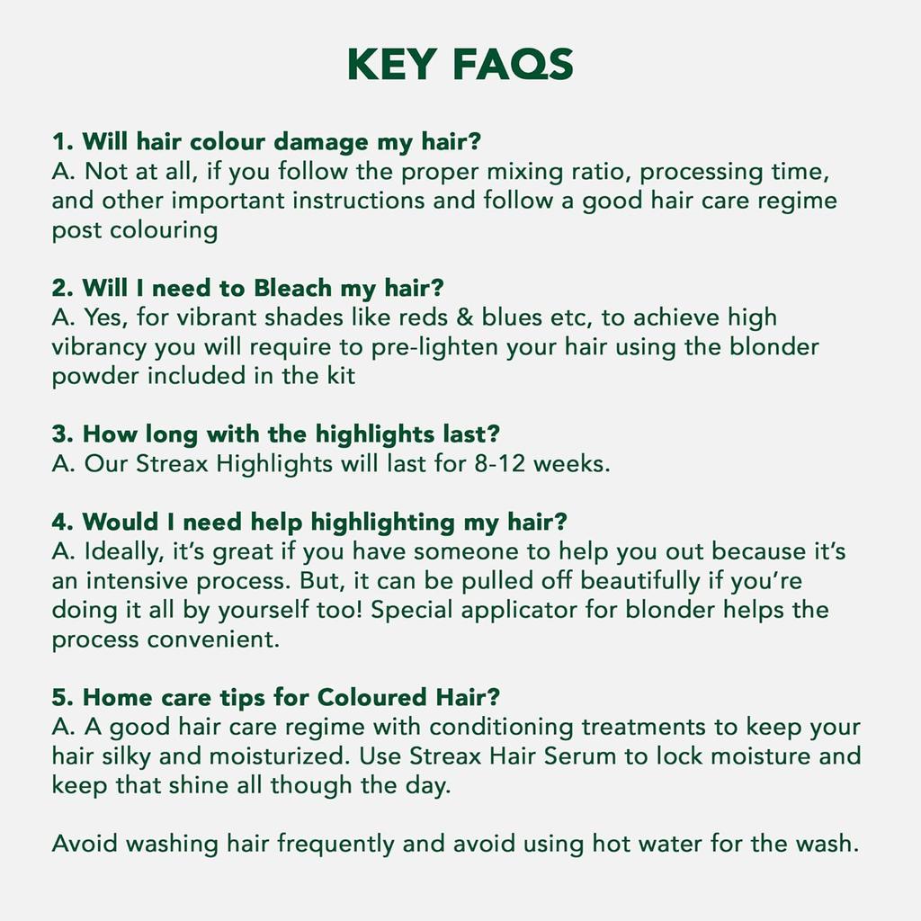 Streax Ultralights Hair Colour Highlight Kit Green Emerald For Women Pack Of 1 Rich Vibrant Easy Diy Application