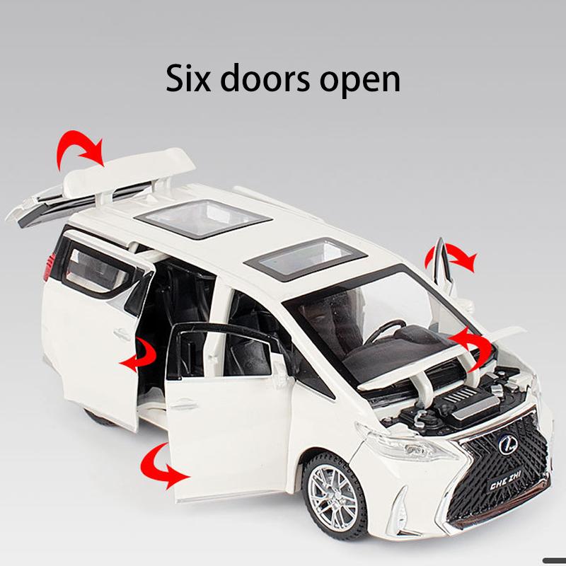 1/32 Scale LM300H Diecast Car Model Toy, Pull Back Toy Vehicle with Sound and Light for Kids Toddler Boys Girls Gift Collection