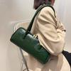 Vintage Solide Schultertasche Retro Niedrige Armhandtasche Handtasche Und Damenmode Baguette-Handtasche