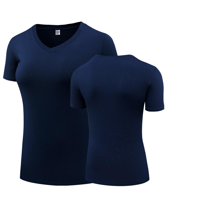 

Женские футболки для фитнеса, быстросохнущие эластичные спортивные блузки для йоги с короткими рукавами, колготки, топы для бега в тренажерном зале XXXL темно-синий