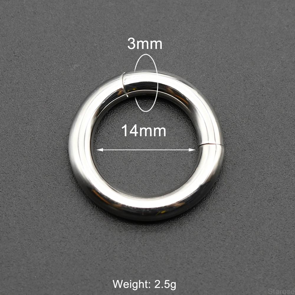 Glatte Scharnier-Segment-Creole aus Edelstahl 00G Große Größe Septum Clicker BCR PA Piercing Nasenring Ohrdehner Gewichte