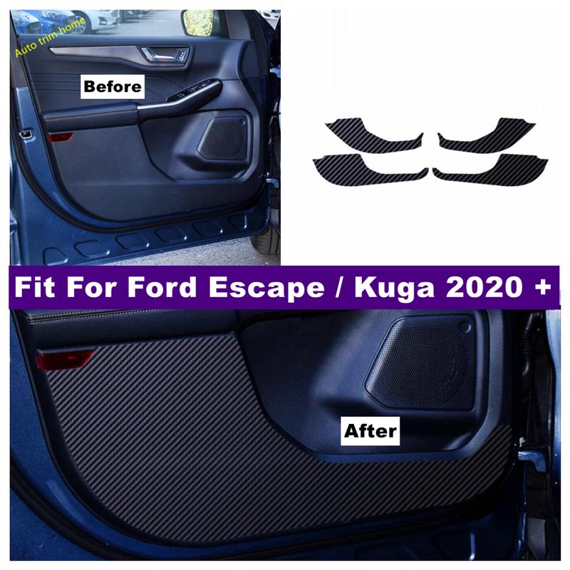 Inner Door Waterproof Anti-dirty Protector Pad Scratchproof Film Carbon Fiber Stickers Cover For Ford Escape / Kuga - 2025