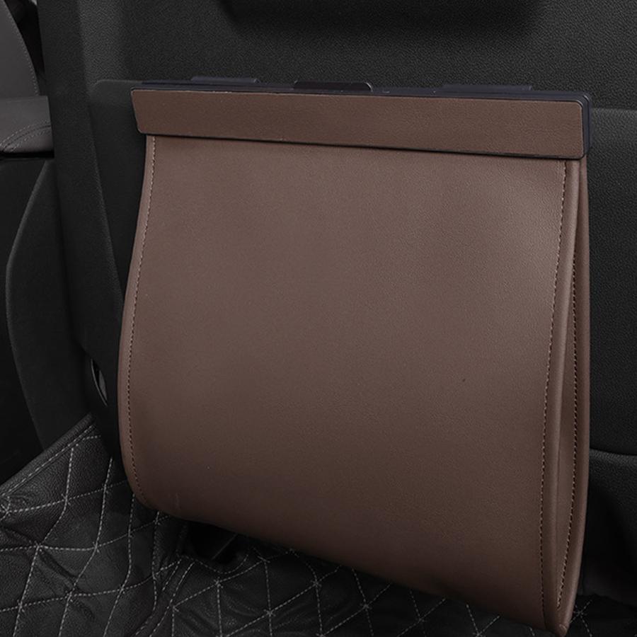 Car Leather Garbage Bag Factory Direct Sales Rear Seat Backrest Hanging Magnetic Absorption Car Interior Cleaning Products