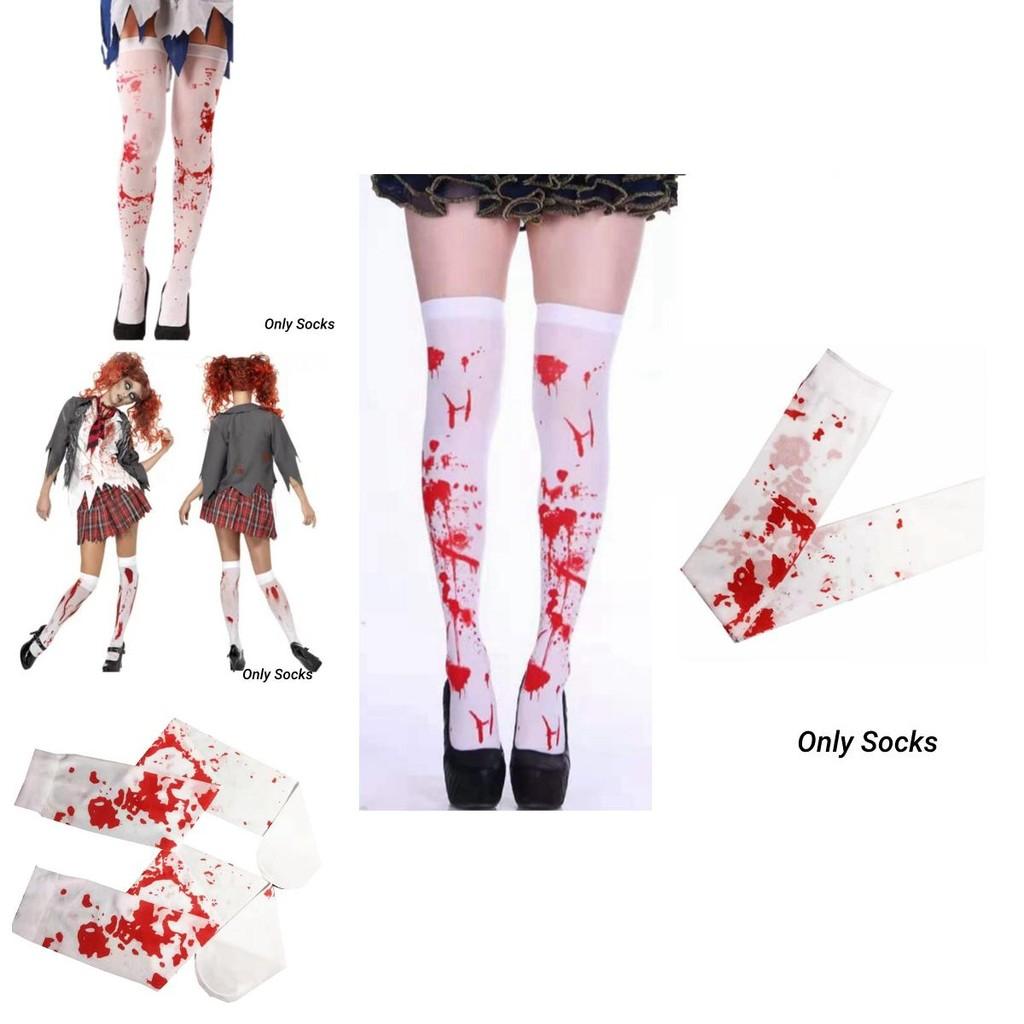 Halloween Blood Stockings For Costume Party Nurse Zombie Bloody Silk Stockings