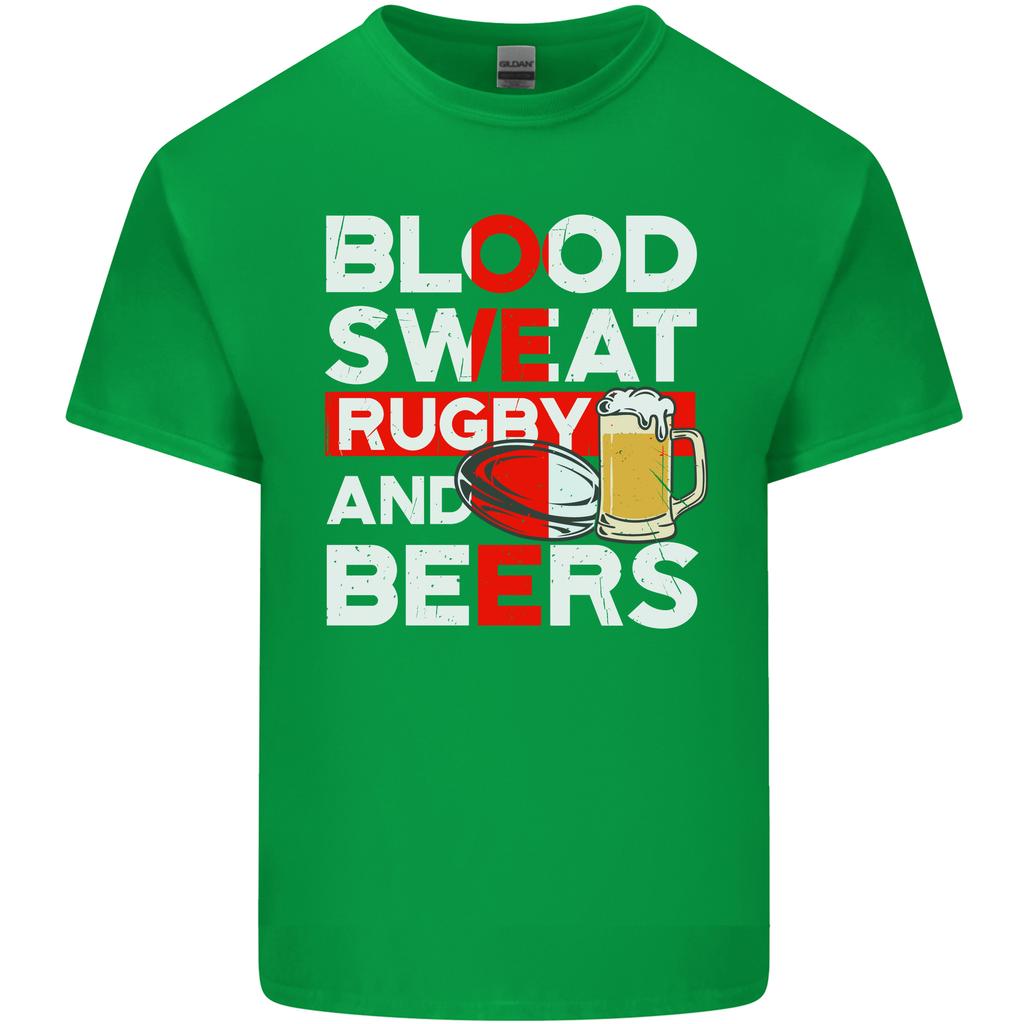 Blood Sweat Rugby and Beers England Funny Unisexs Light Cotton TShirt